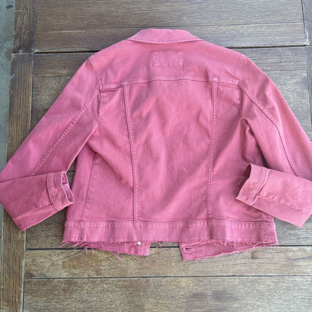 Loft faded red jean jacket women size medium - Picture 7 of 7